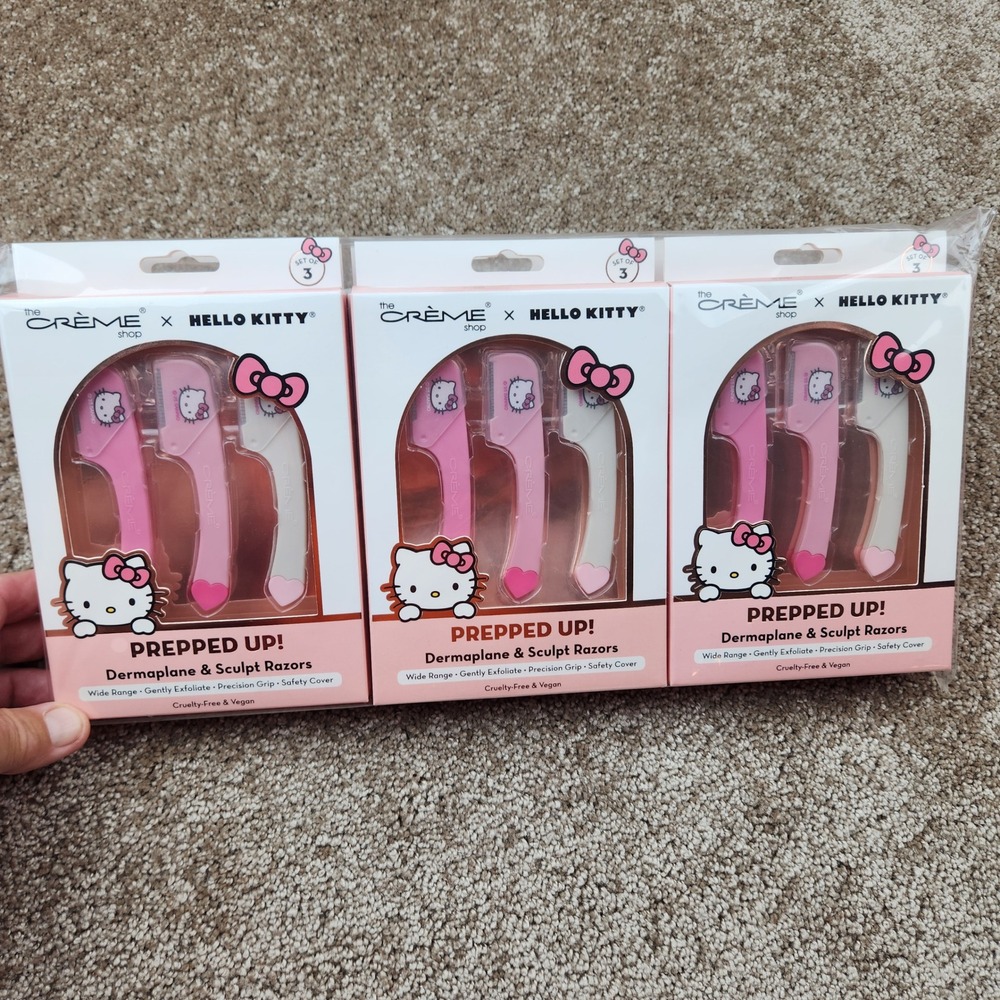 The Creme Shop x Hello Kitty Prepped Up Dermaplane Sculpt Razors Lot 6 Reseller